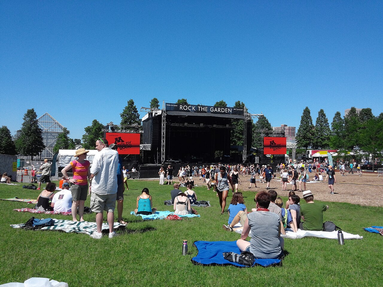 Large temporary outdoor festival stage